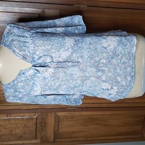 Mudd 3/4 Sleeve Lightweight Sheer Blouse Top Sz Small